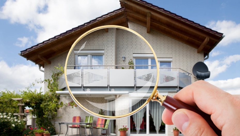 magnifying glass over residential house weaver al